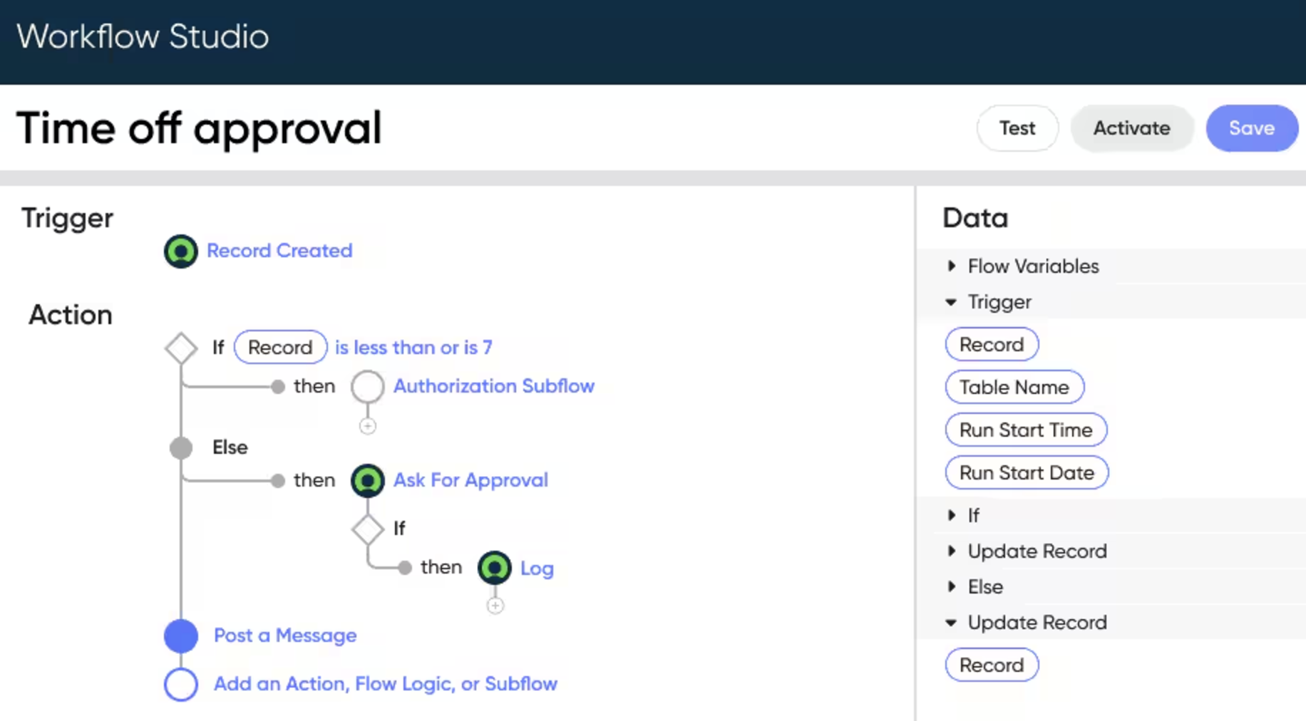 ServiceNow Workflow Studio