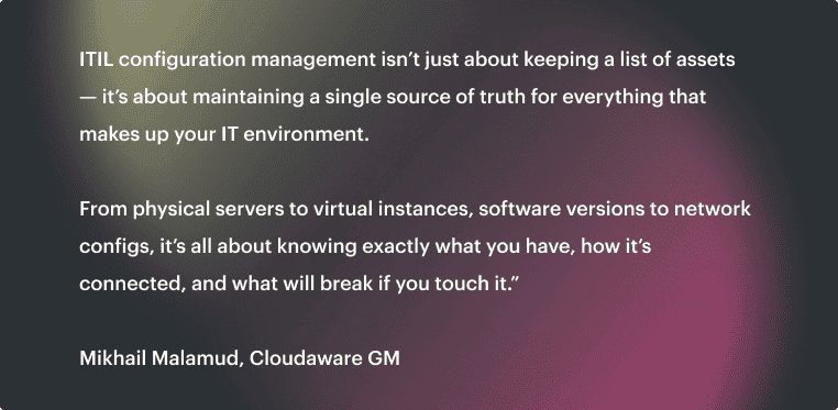 ITIL configuration management definition