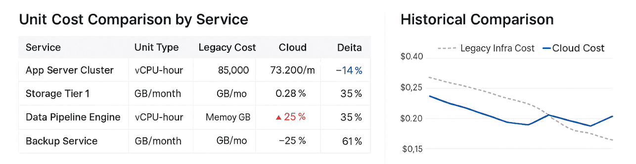 Legacy Infra Cost vs Cloud Cost 
