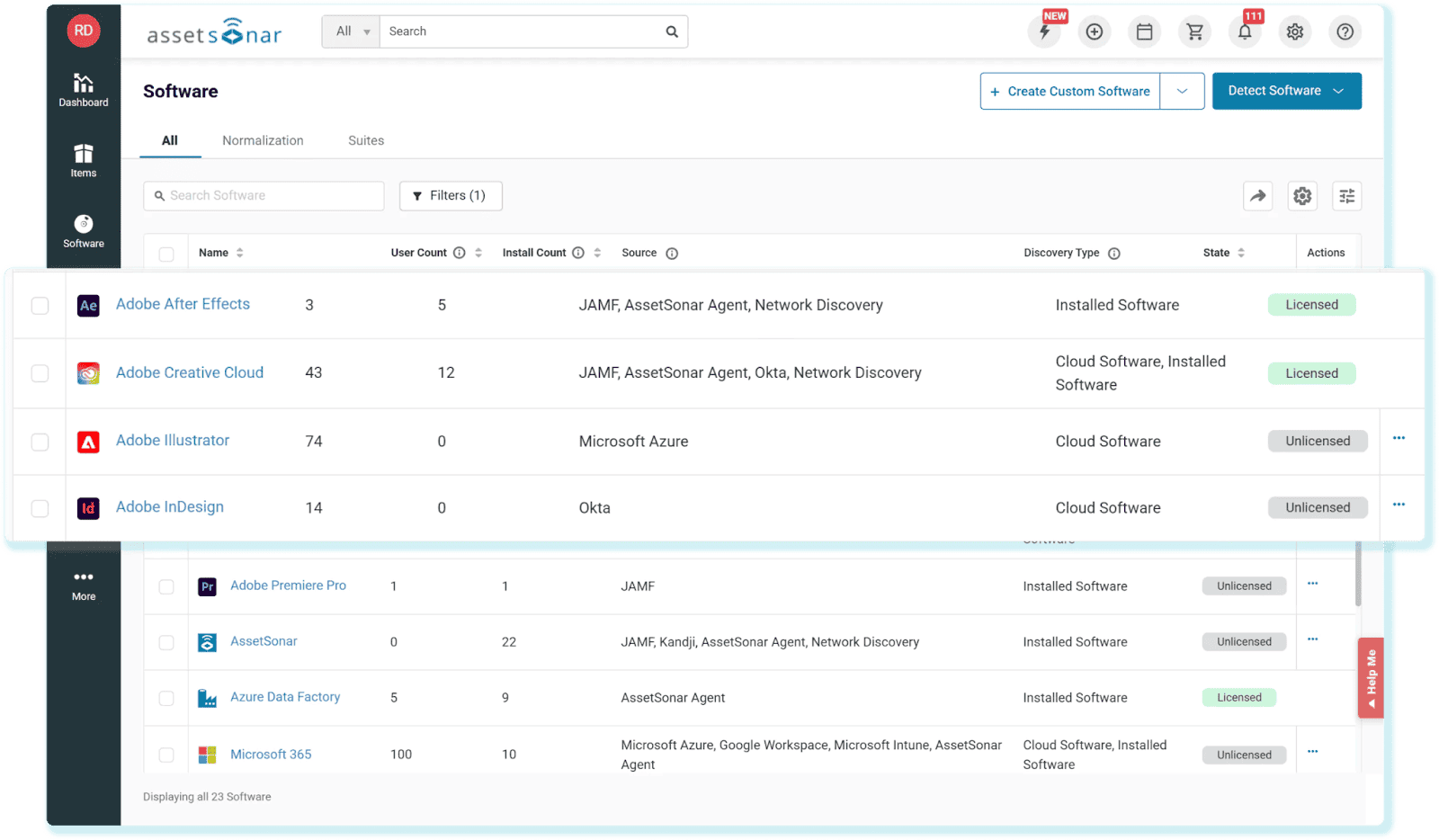 software asset management tools list