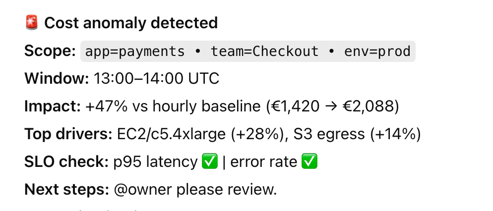 cloud cost allocation alert